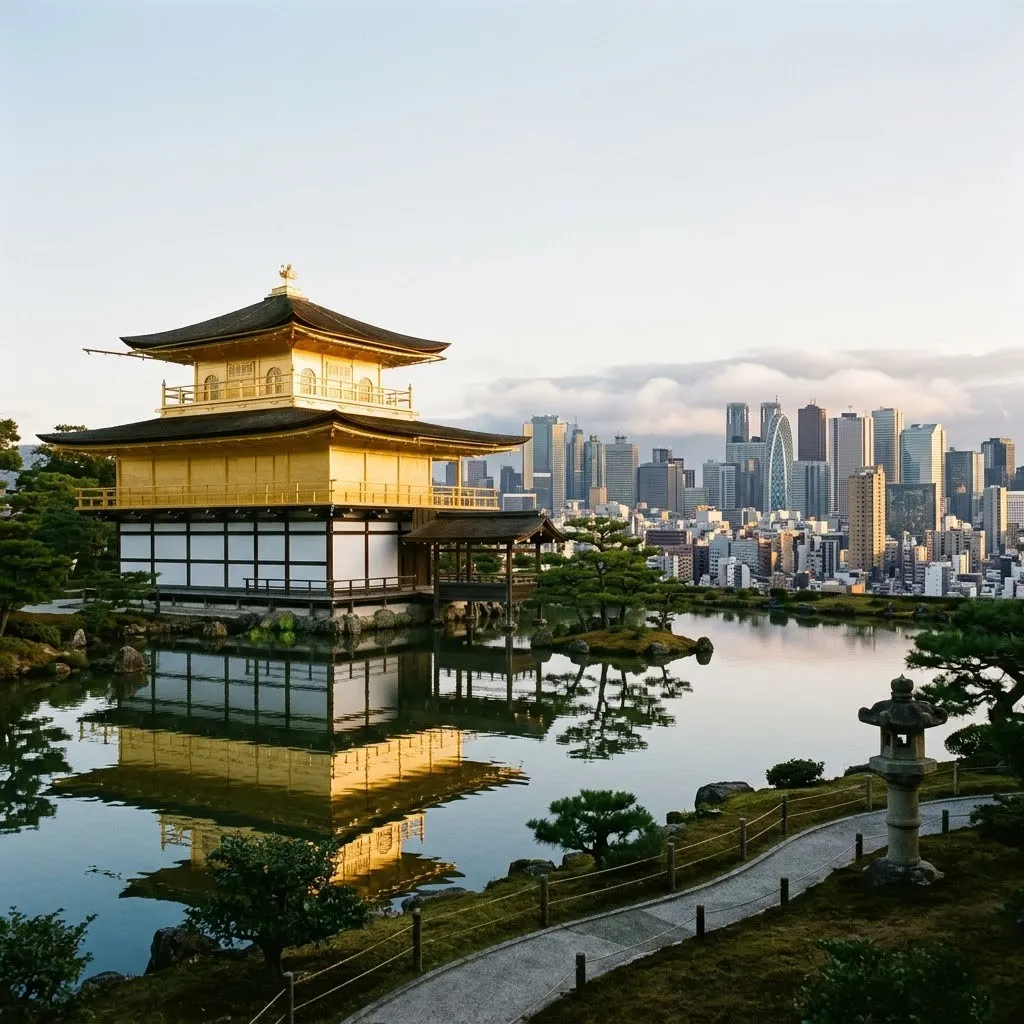 Iconic Asian temple or modern Asian city skyline