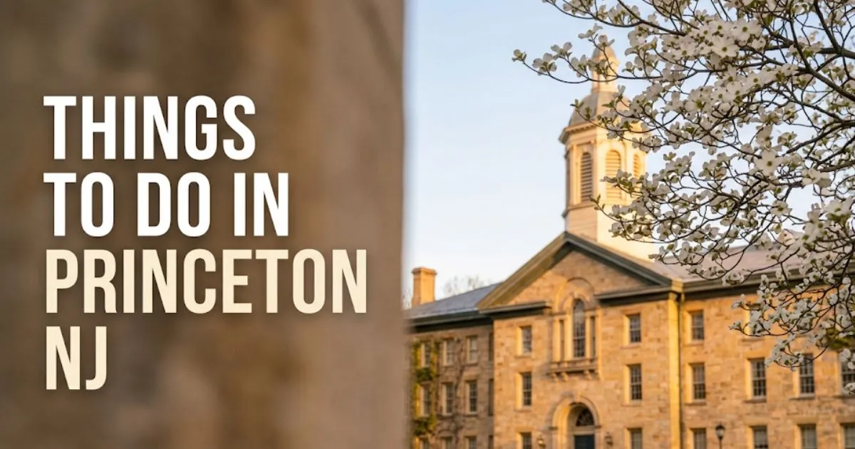 Nassau Hall at Princeton University at golden morning light, from a guide to things to do in Princeton NJ in 2026