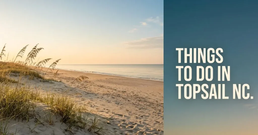 Things to do in Topsail NC sunrise view of undeveloped Atlantic beach on Topsail Island, North Carolina