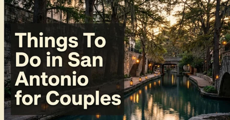 Romantic River Walk at dusk in San Antonio with lantern-lit paths — things to do in San Antonio for couples guide